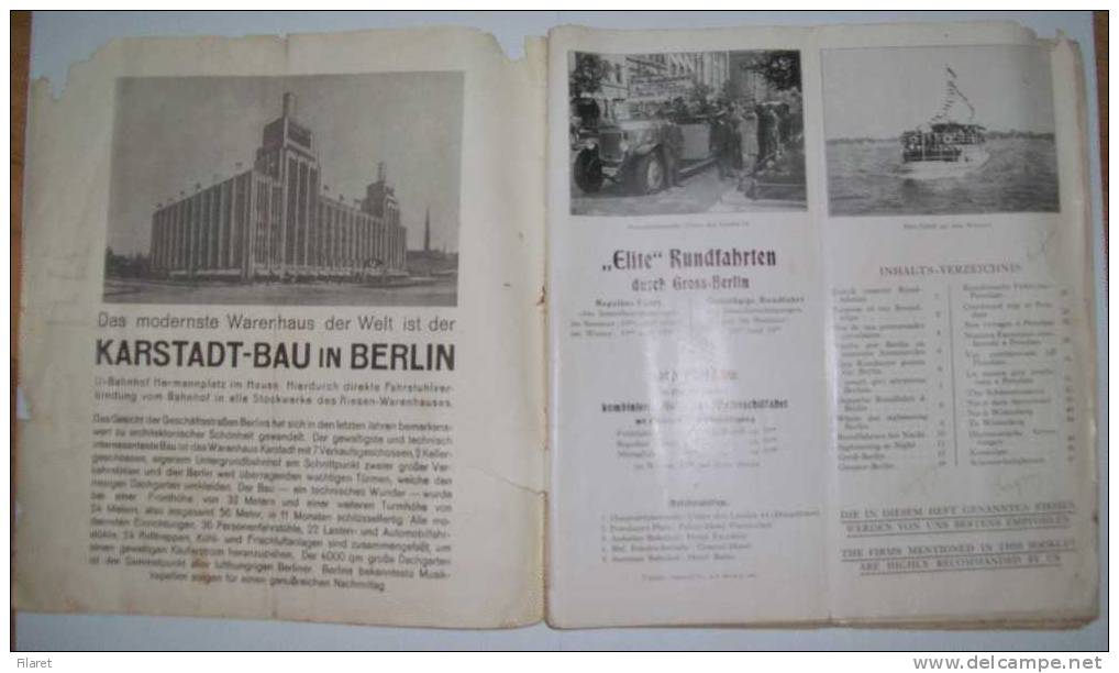 GERMANY-ELITE,DURCH BERLIN UND NACH POTSDAM,REVUE,1931,MAPS AND OTHERS - Wegenkaarten