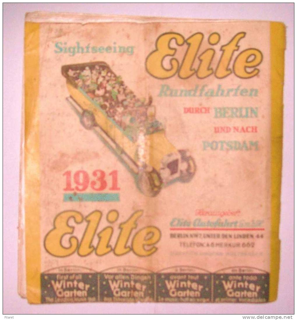 GERMANY-ELITE,DURCH BERLIN UND NACH POTSDAM,REVUE,1931,MAPS AND OTHERS