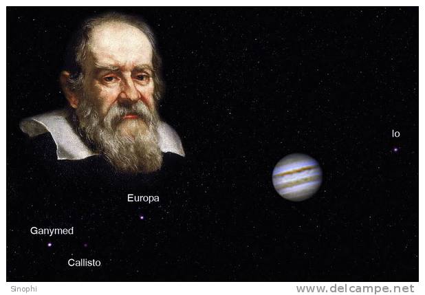 K - GG - 11  @       Astronomy  Galileo Galilei   ( Postal Stationery , Articles Postaux ) - Astronomie