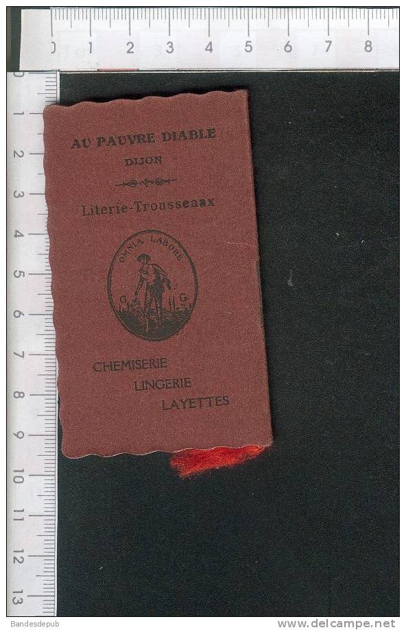 Très Joli Carnet Calendrier Publicité Dijon Au Pauvre Diable Omnia Labore 1915 - Formato Piccolo : 1901-20