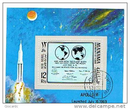 MANAMA   - BF - 1969  APOLLO 11       -  USATO   (USED) ° - Manama