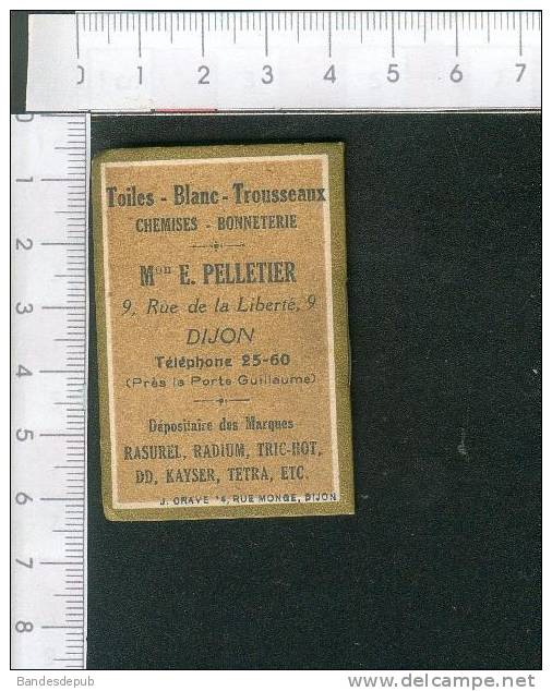 Joli Carnet Calendrier Publicitaire Dijon  1932 - Small : 1921-40