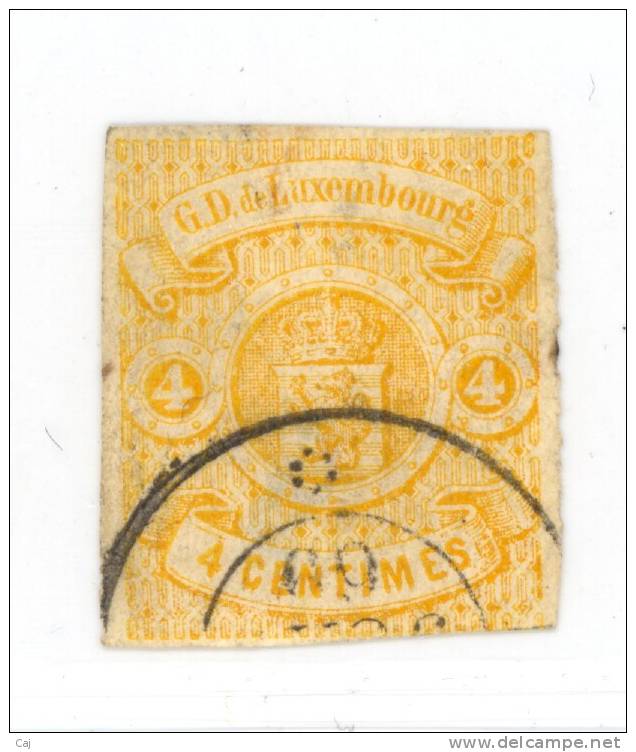 Luxembourg  :  Yv  5  (o)              ,    N2 - 1859-1880 Stemmi