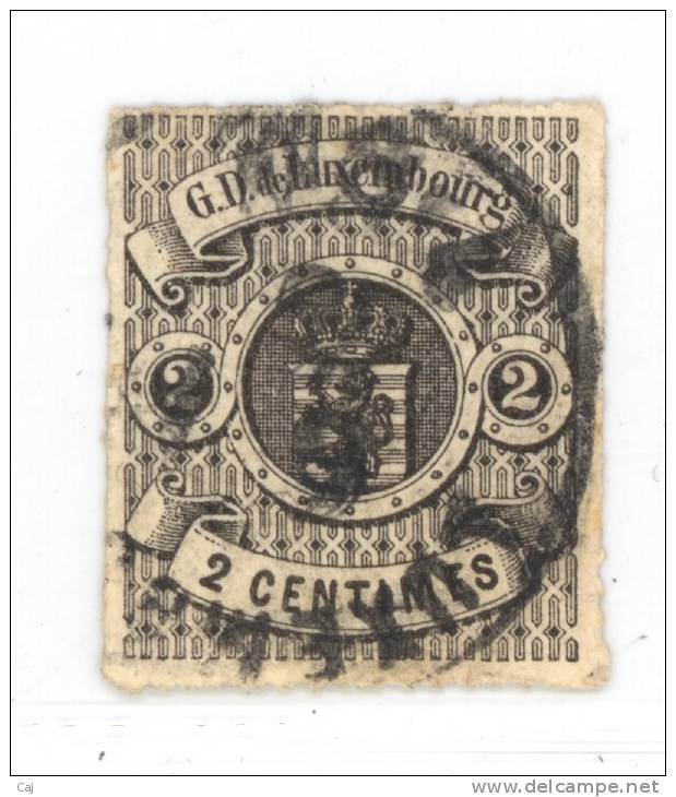 Luxembourg  :  Yv  13  (o)           ,    N3 - 1859-1880 Coat Of Arms