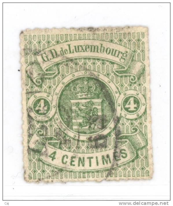 Luxembourg  :  Yv  15  (o) - 1859-1880 Coat Of Arms