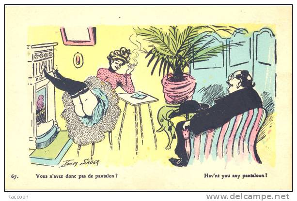 X. SAGER: Pas De Pantalon? [ Curé Fesses Cigarette Fumant 11-03-31 ] - Ante 1900