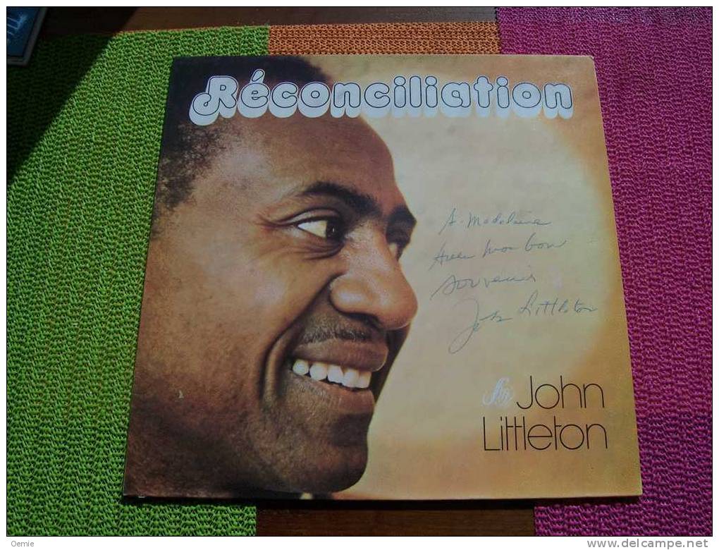 JOHN  LITTLETON  °  AUTOGRAPHE  SUR  VINYLE  33  TOURS  ° RECONCILIATION - Autógrafos