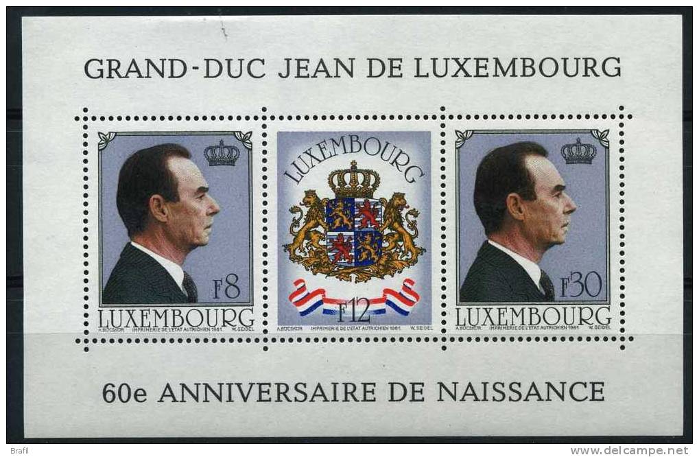 1981 Lussemburgo, 60° Compleanno Granduca Foglietto , Serie Completa Nuova (**) - Unused Stamps