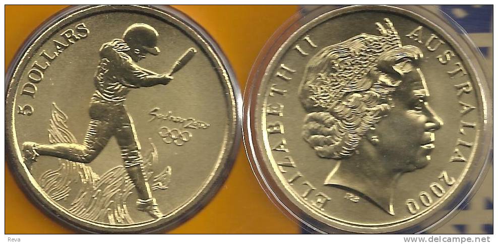 AUSTRALIA $5 OLYMPIC GAMES SYDNEY SOFTBALL SPORT 1 YEAR TYPE  2000 UNC NOT RELEASED  MINT READ DESCRIPTION CAREFULLY!! - Other & Unclassified