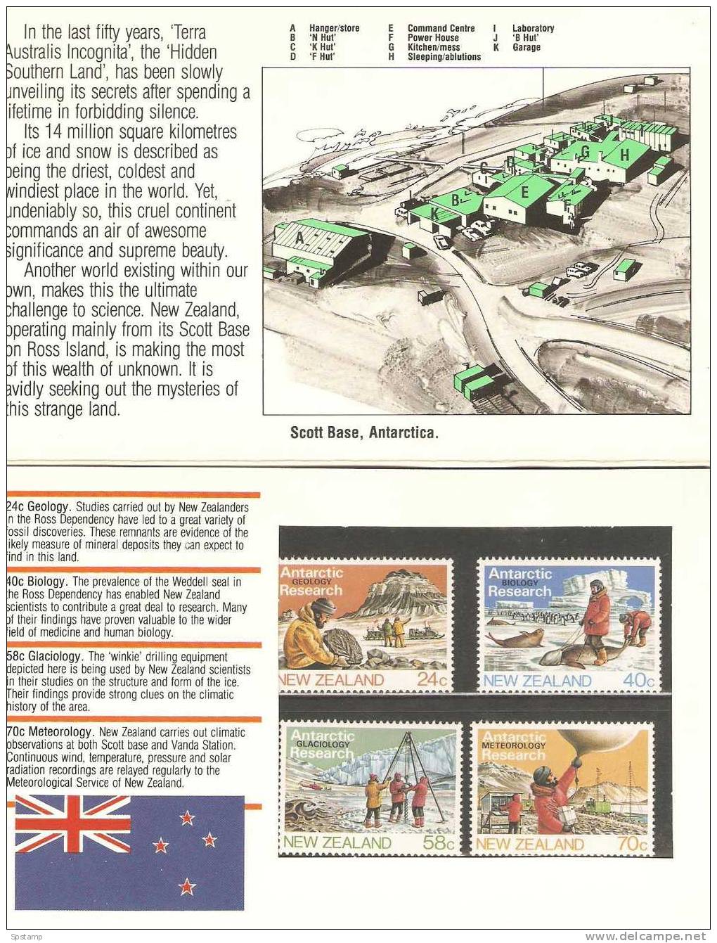New Zealand 1984 Antarctic Research Set 4 In Official Post Office Pack - Other & Unclassified