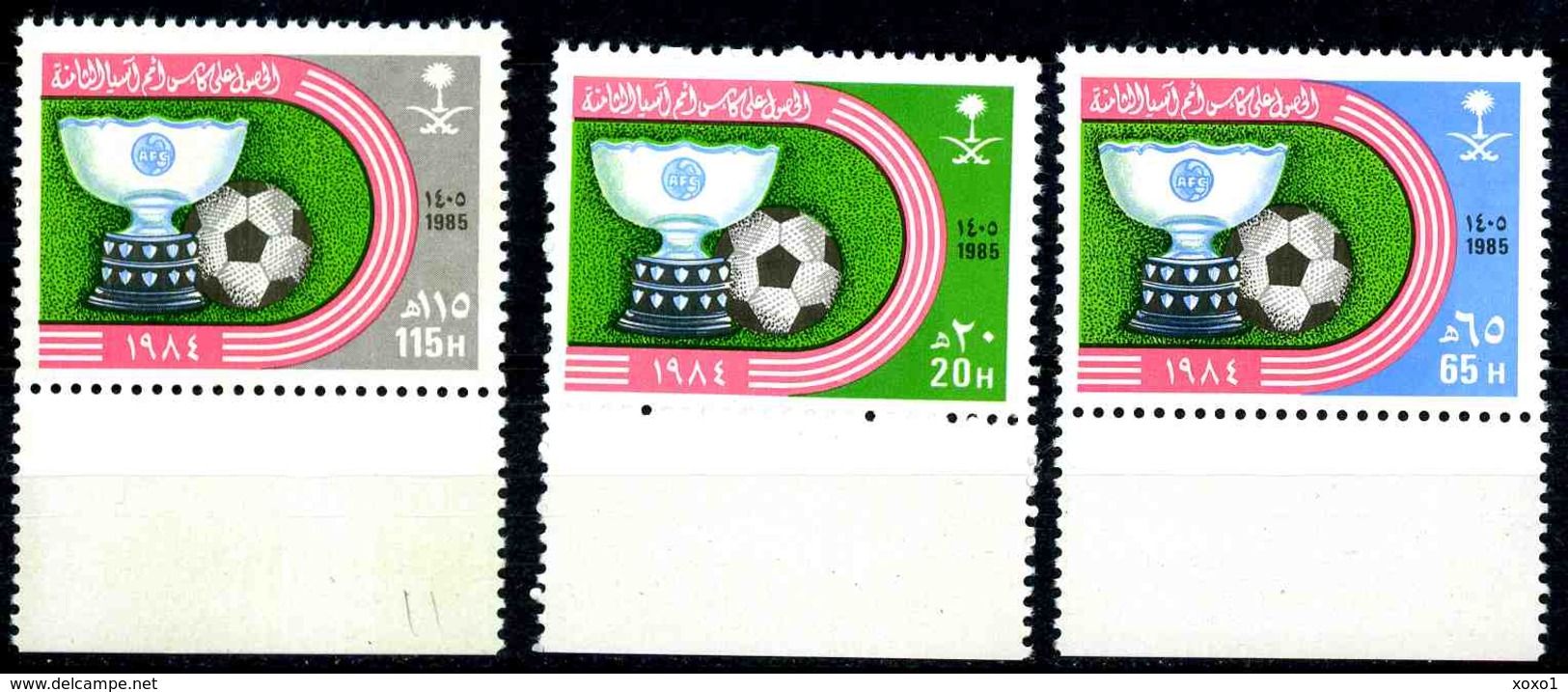 Saudi Arabia 1985 MiNr. 815 - 817  Saudi-Arabien Football Asian Soccer Cup 3v MNH** 5,00 € - Copa Asiática (AFC)