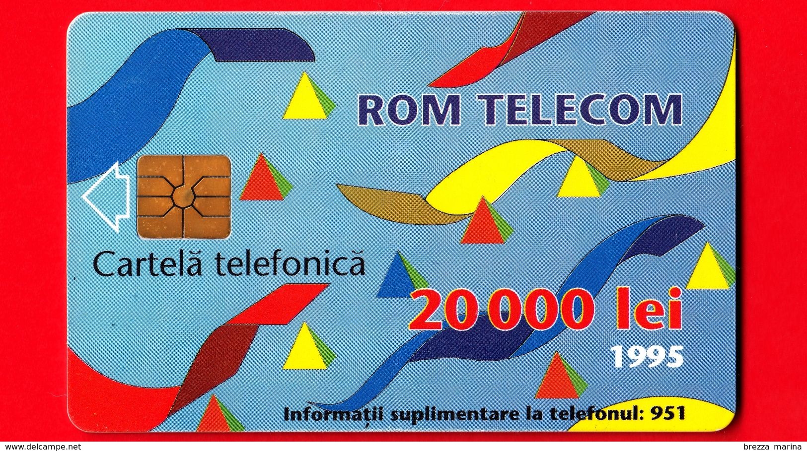 ROMANIA - Scheda Telefonica - CHIP - Romtelecom - 1995 - Disegno Astratto - 20000 - Rumänien