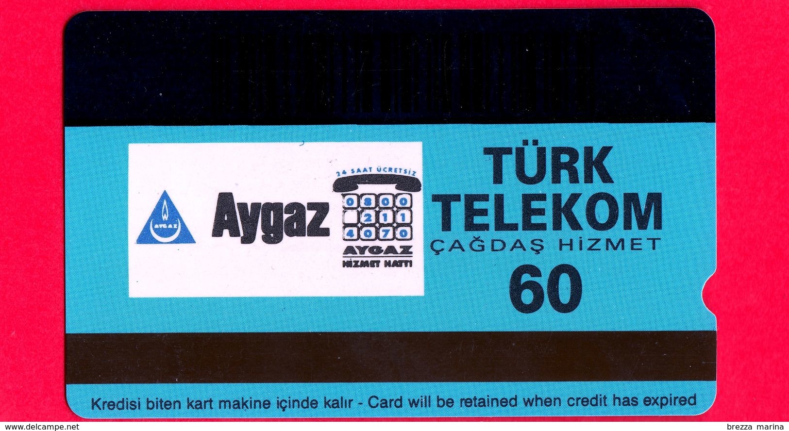 TURCHIA - Scheda Telefonica - Turk Telekom - 1966 - Aygaz - 60 - Turkey