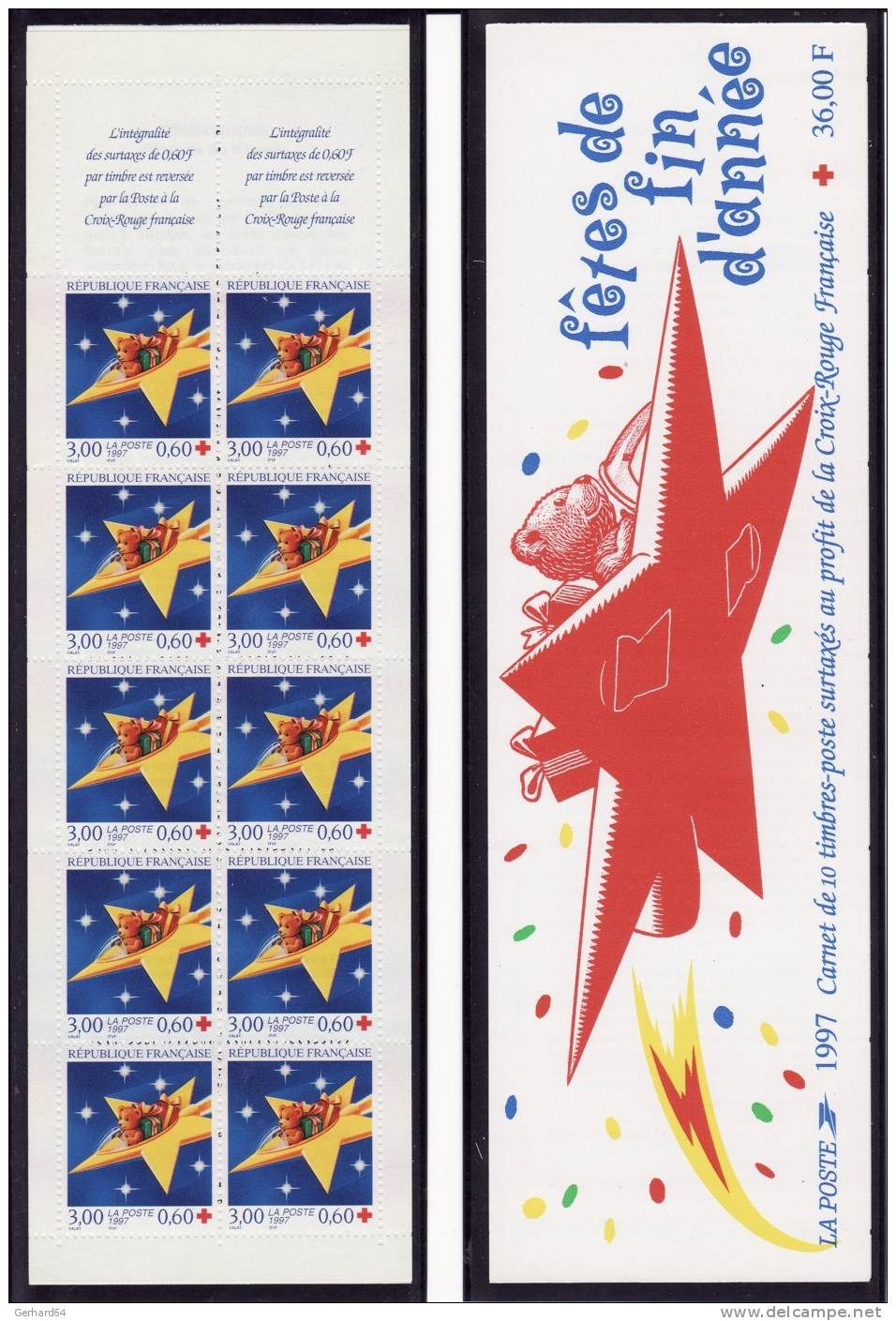 France - Carnet Croix-Rouge 1997 - Neuf** Non Plié - Red Cross