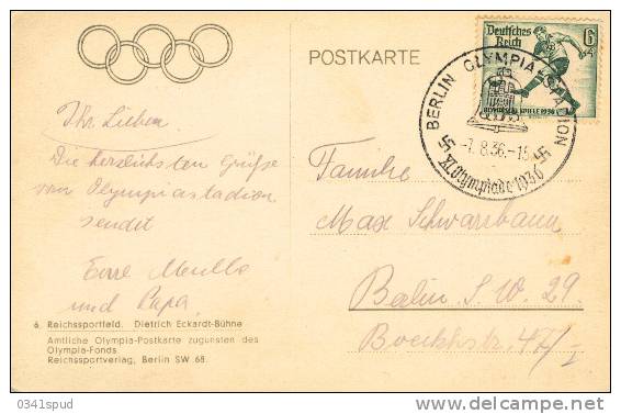 Jeux Olympiques 1936  Reichssportfeld  Stadion - Ete 1936: Berlin