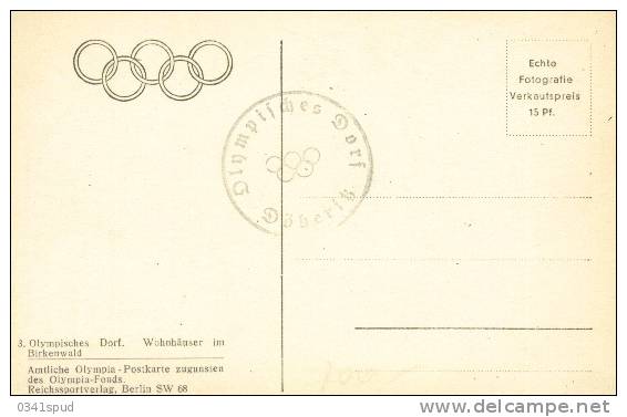 Jeux Olympiques 1936  Olympic Dorf  Village Olympique Villaggio Olimpico - Ete 1936: Berlin