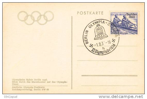 Jeux Olympiques 1936  Olympic Stadion  Aviron Rowing Canottaggio - Estate 1936: Berlino