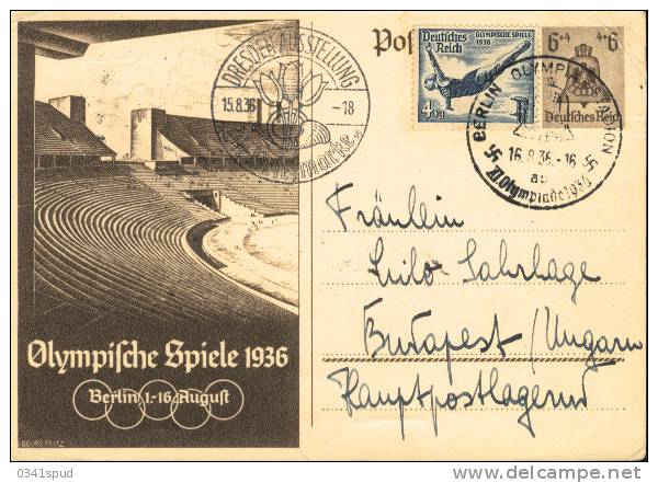 Jeux Olympiques 1936  EMA  Meter Freistempel Dresden Olympia - Sommer 1936: Berlin