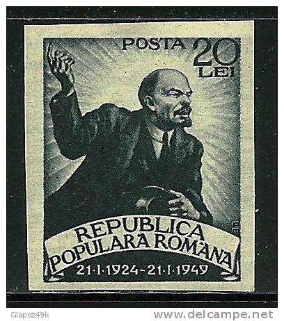 ● ROMANIA 1949 - LENIN - N. 1076 * NON DENT. Serie Completa - Cat. ? € - Lotto N. 1208 - Neufs