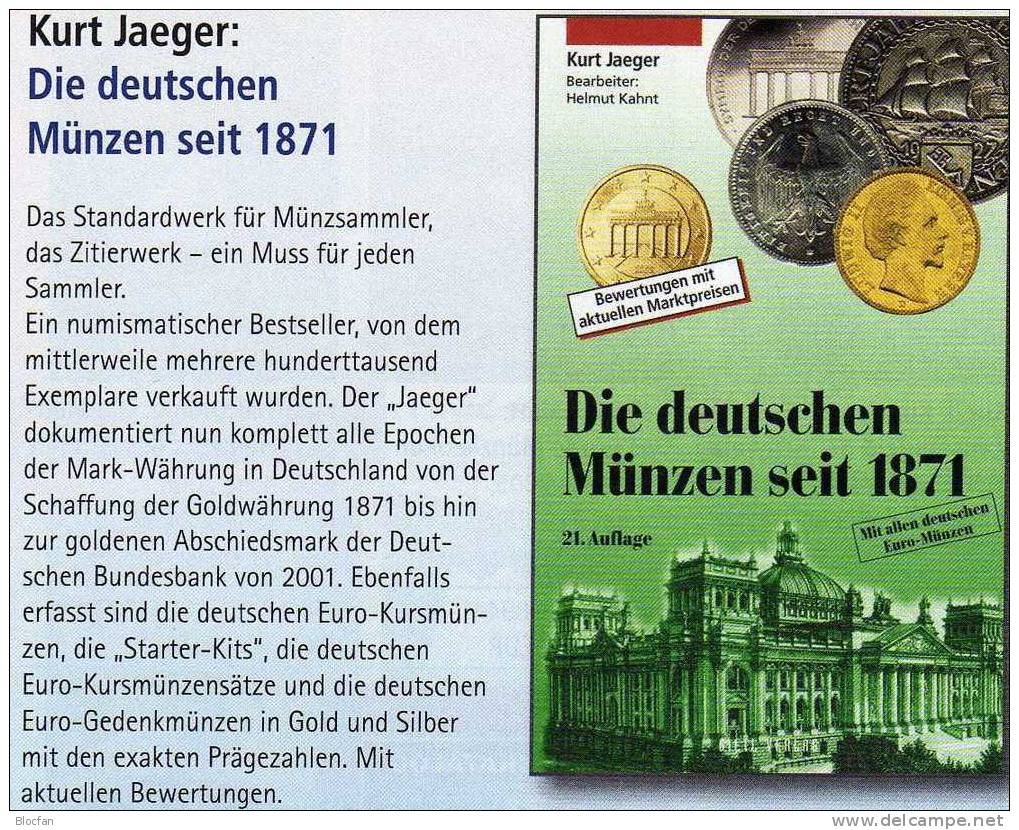 Deutschland 21.Jäger Münzen-Katalog 2011 Neu 25€ Münzen Ab 1871 Und Numisbriefe Numismatic Coins Of Old And New Germany - Chroniken & Jahrbücher