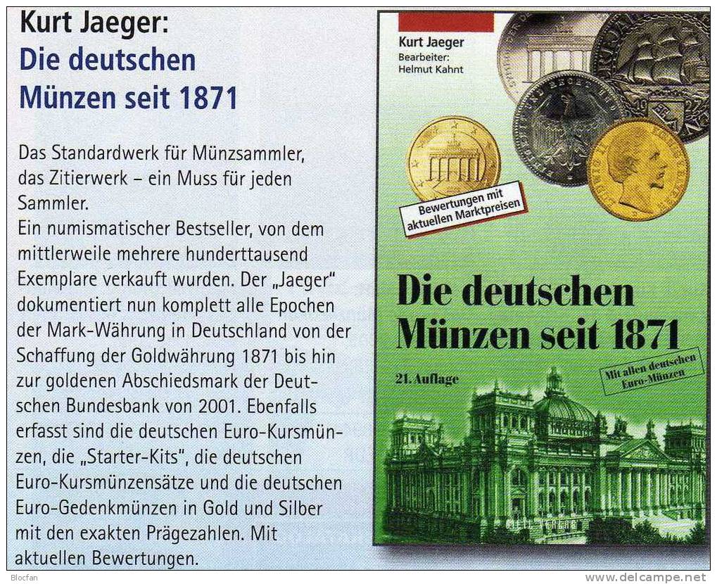 Deutschland 21.Jäger Münzen-Katalog 2011 Neu 25€ Münzen Ab 1871 Und Numisbriefe Numismatic Coins Of Old And New Germany - Chroniques & Annuaires