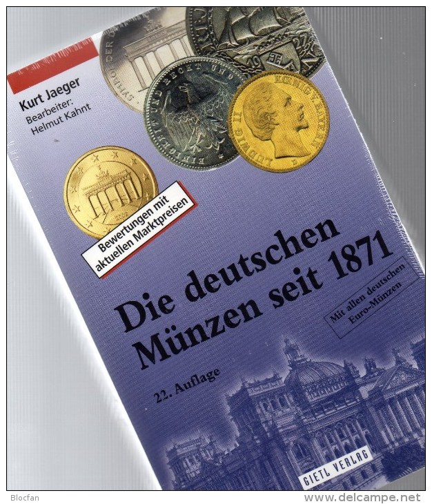 Jäger Deutschland 22.Münzen-Katalog 2012 Neu 25&euro; Für Münzen Ab 1871 /Numisbriefe Numismatic Coins Of Old And New Ge - Kataloge