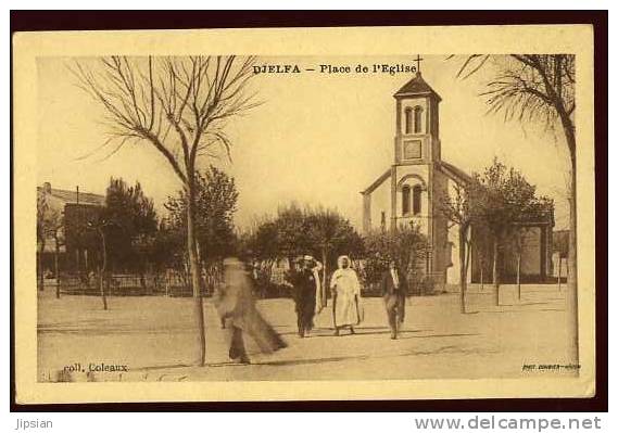 Cpa D´ Algérie Djelfa Place De L´ Eglise      G1 - Djelfa