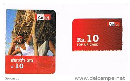 INDIA  - AIRTEL (GSM RECHARGE) - LOT OF 2 DIFFERENT (LITTLE CARD) - USED   - RIF. 713 - Indien