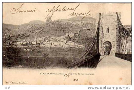 ROCHEMAURE - Vue Prise Du Pont Suspendu   (21038) - Rochemaure