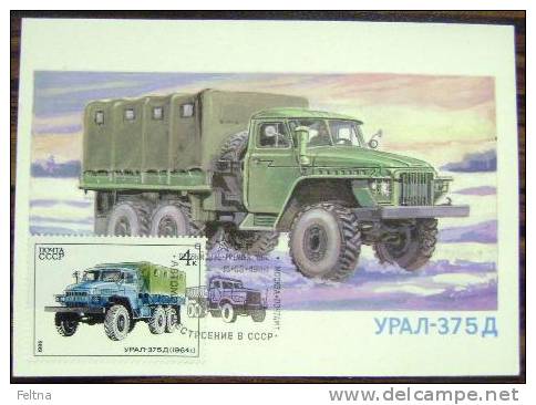 1986 RUSSIA MAXIMUM CARD 1 TRUCK TRUCKS - Trucks