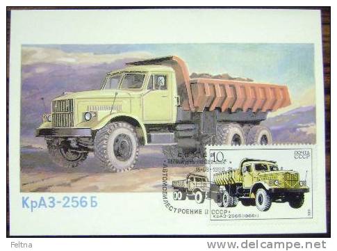 1986 RUSSIA MAXIMUM CARD 2 TRUCK TRUCKS - Vrachtwagens
