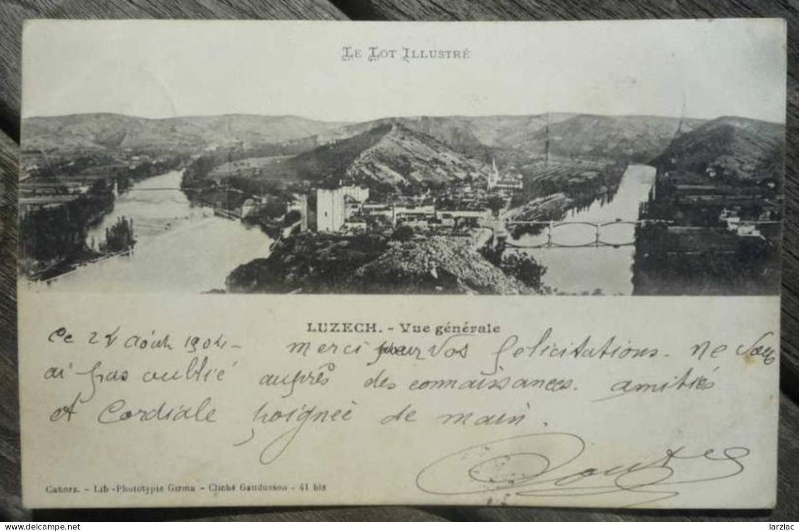 Le Lot Illustré Luzech Vue Générale Albas Recto-verso - Luzech