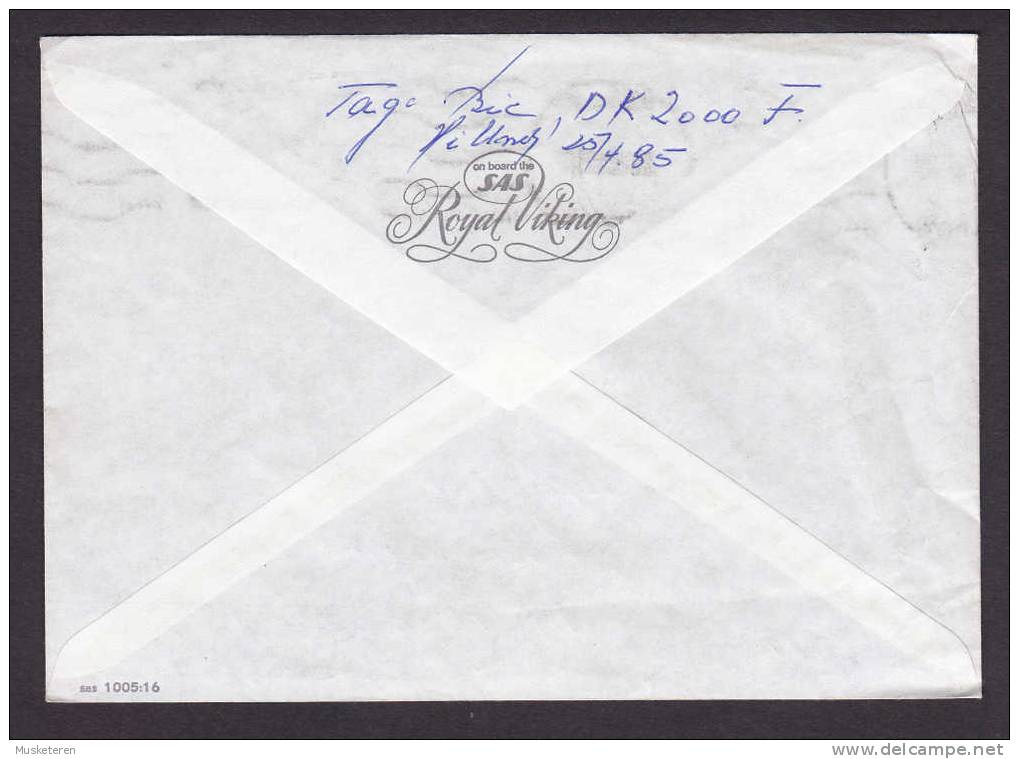 Greece SAS Royal Viking Cachet Imprimeries Tryksag Deluxe TMS Cancel 1983 RODOS Cover To Fredericia Denmark - Briefe U. Dokumente