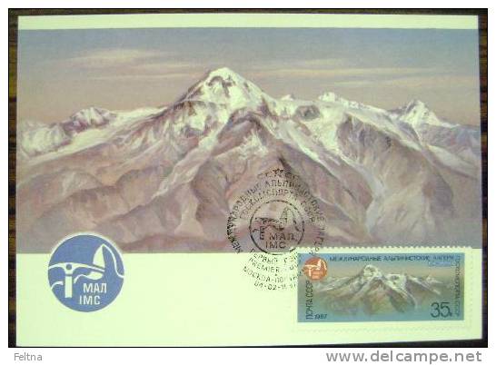 1987 RUSSIA MAXIMUM CARD 1 CLIMBING MOUNTAINERING ALPINISM - Climbing