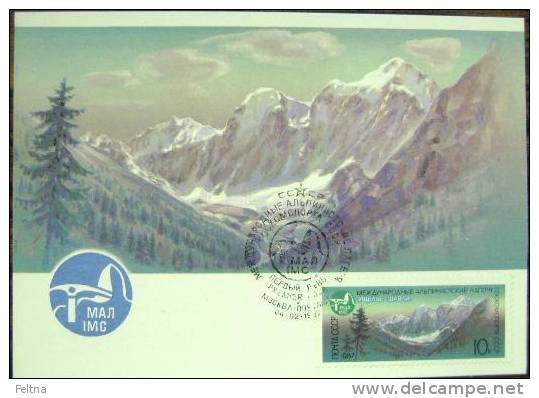 1987 RUSSIA MAXIMUM CARD 3 CLIMBING MOUNTAINERING ALPINISM - Climbing