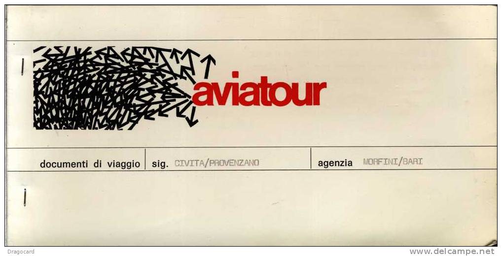 AVIATOUR  AEREO AIRPLANE   FOLDER  BIGLIETTO  BILLETE TICKET - Europa