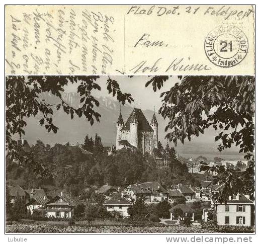 AK Thun  (Feldpost: Fliegerabwehr Det.21)       1939 - Postmarks