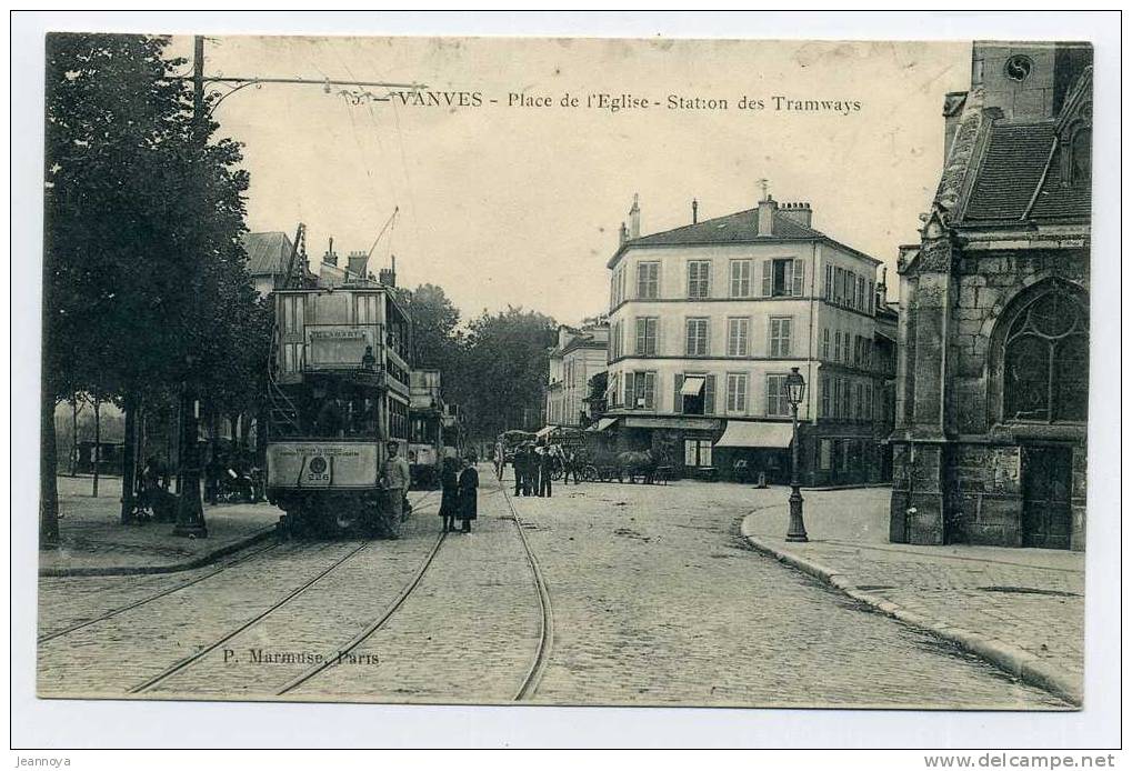 HAUTS DE SEINE - VANVES - Place De L'Eglise , Station De Tramways - TB - Vanves
