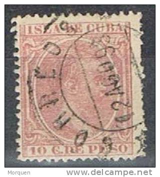 Cuba, Colonia Española 10 Ctvos, Edifil Num 128 º - Kuba (1874-1898)