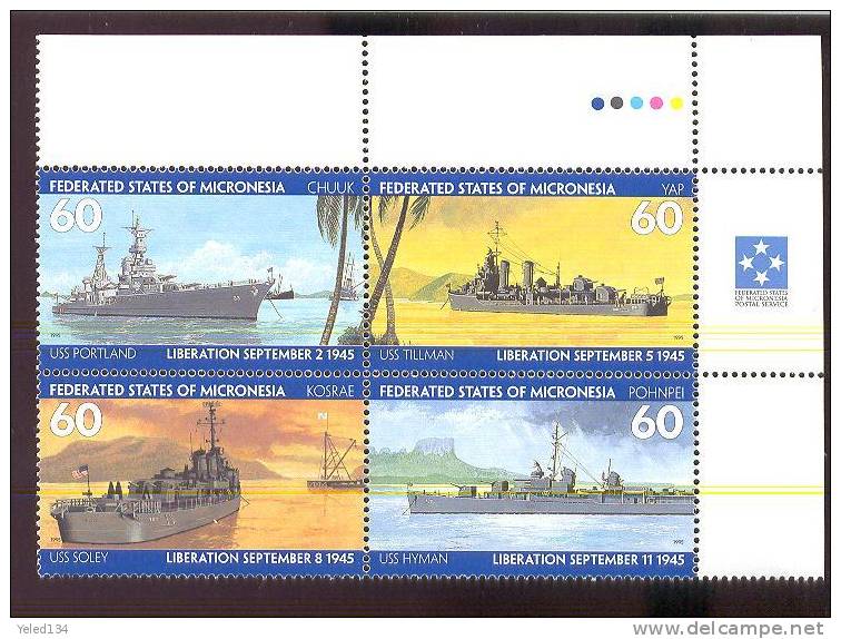 MICRONESIA   231  MINT NEVER HINGED SET OF STAMPS  OF SHIPS  WW2 - Bateaux