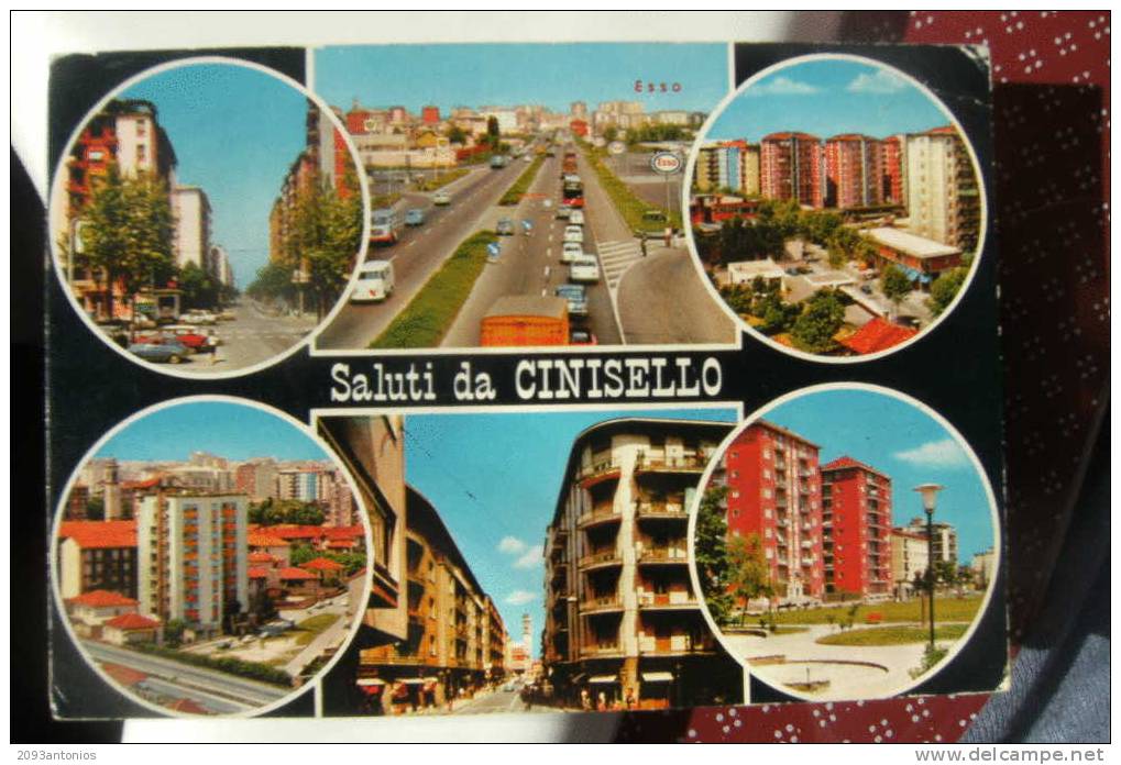 M120 CARTOLINA SALUTI  DA CINISELLO BALSAMO MILANO VIAGGIATA -VEDUTINE - Cinisello Balsamo