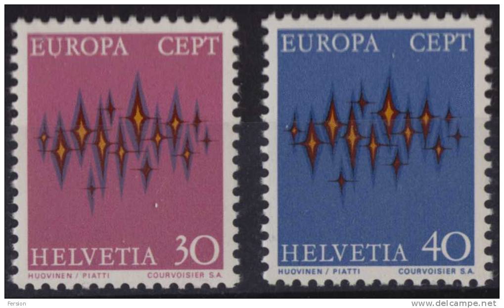 Switzerland - 1972 - EUROPA CEPT - Unused Stamps