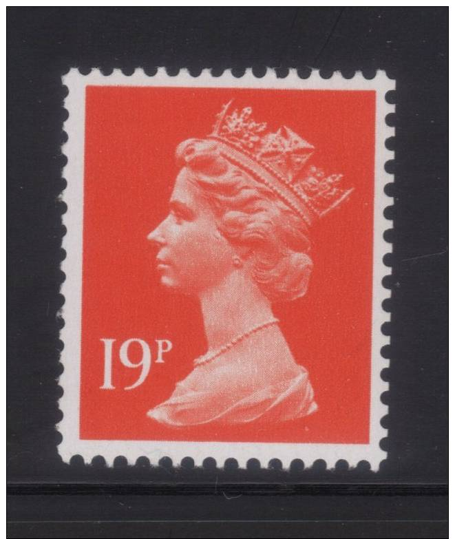 GB - 1988 19p Bright Orange-red (phosphorised Paper) - SG X956 - Unmounted Mint MNH ** - Machin-Ausgaben