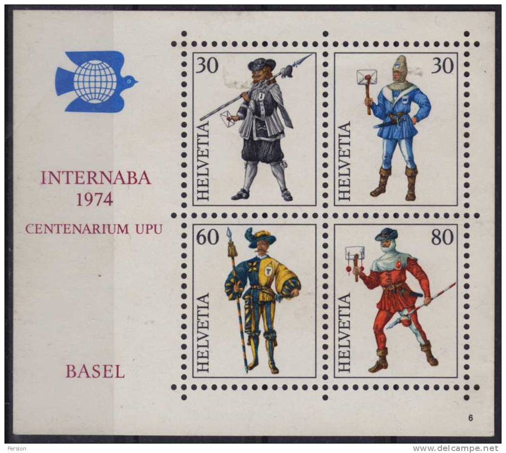 Switzerland - 1974 - INTERNABA UPU - BASEL Stamp Philatelic Exhibition - Unused Stamps