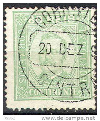 # Portugal     74a,   Used,   SCV$  42.50,  (p074-2,  Michel  73yC, Perf  13 1/2 - Used Stamps