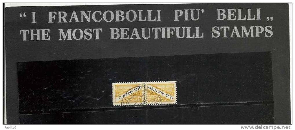 SAN MARINO 1945 PACCHI POSTALI PARCEL POST CENT. 25 TIMBRATO USED - Paquetes Postales