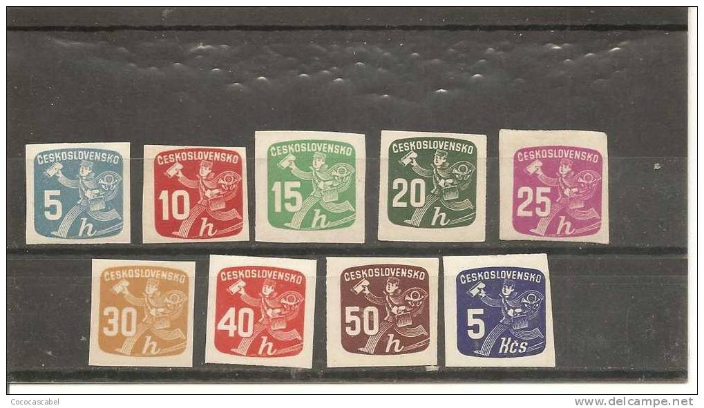 Checoslovaquia - Czechoslovakia Nº Yvert  Periódicos 26-33, 35 (MH/*/(*)). - Newspaper Stamps