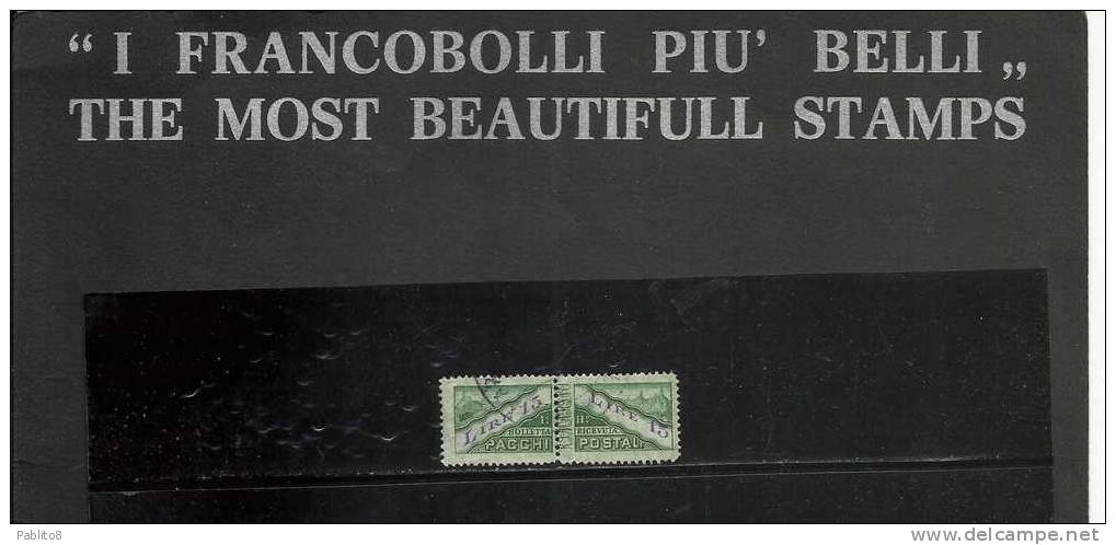 SAN MARINO 1945 PACCHI POSTALI PARCEL POST LIRE 15 TIMBRATO USED - Spoorwegzegels