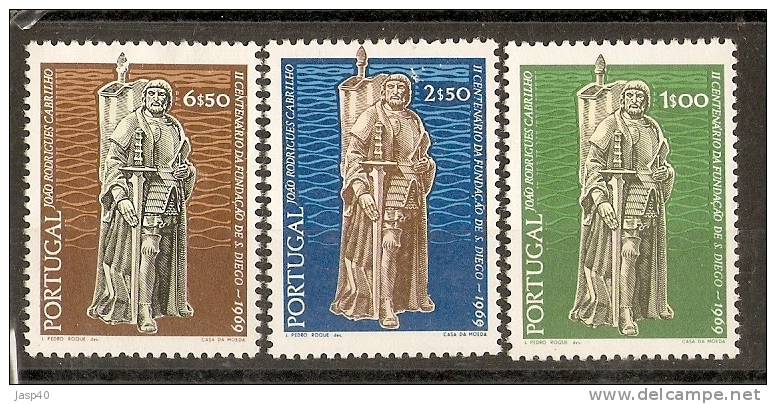 D - PORTUGAL AFINSA 1050/1052 - SERIE NOVA SEM GOMA, MNG - Unused Stamps