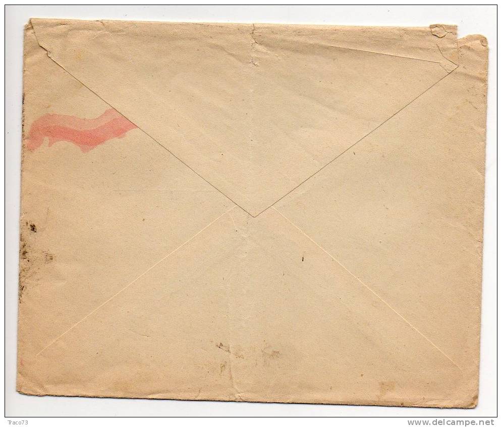 CATANIA - TERMINI IMERESE  -  Cover / Lettera  Pubblicitaria  10.11.1944 - Imperiale  Lire 1 - Marcophilia